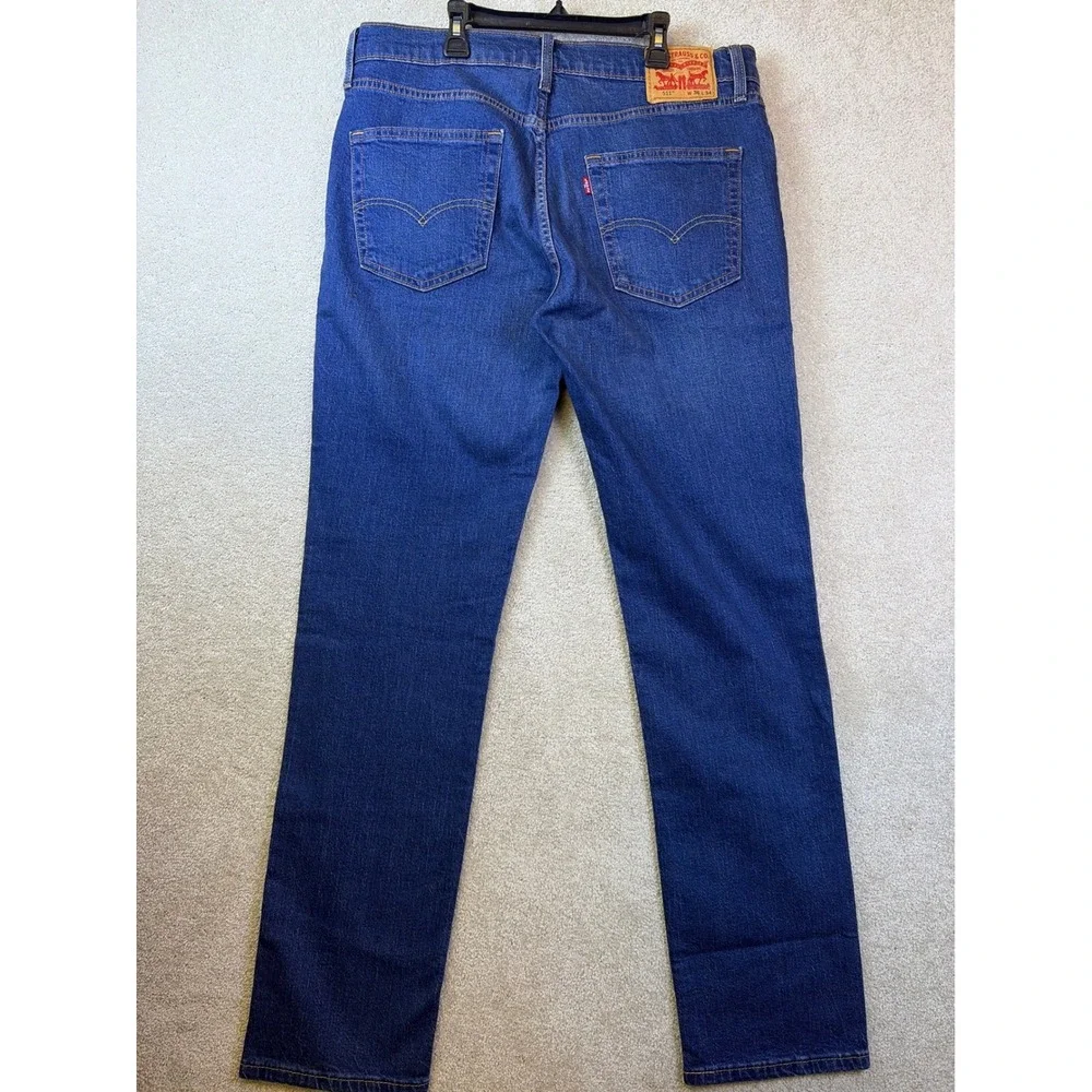 Levi's 511 Slim Jeans Mens 36x34 Blue Stretch Denim Classic Workwear NEW
